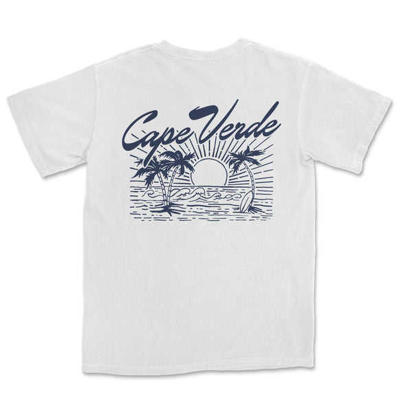 a white t - shirt with the words cape verde on it