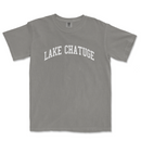 a gray lake chateau t - shirt with the word lake chateau on it