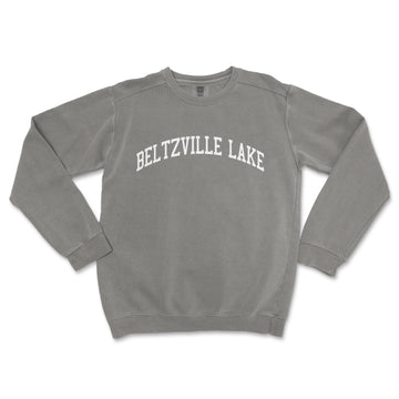 a gray sweatshirt with the words bettzsville lake on it