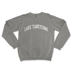 a gray sweatshirt with the words lake tangcycoo on it
