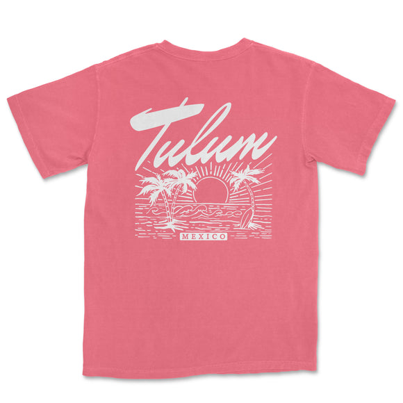 a pink t - shirt with the words tulan on it