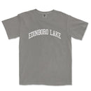 a grey t - shirt with the word edinburgh lake printed on it