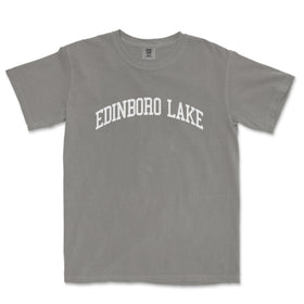 a grey t - shirt with the word edinburgh lake printed on it
