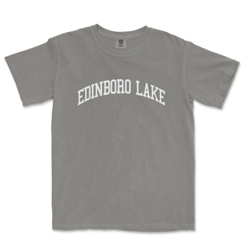 a grey t - shirt with the word edinburgh lake printed on it