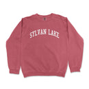 a red sweatshirt with the word syvan lake printed on it