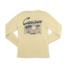 a women's long - sleeved shirt with the words, cancun