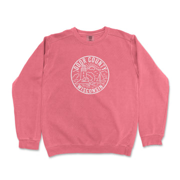 Door County Wisconsin Comfort Colors Crewneck Sweatshirt - 0