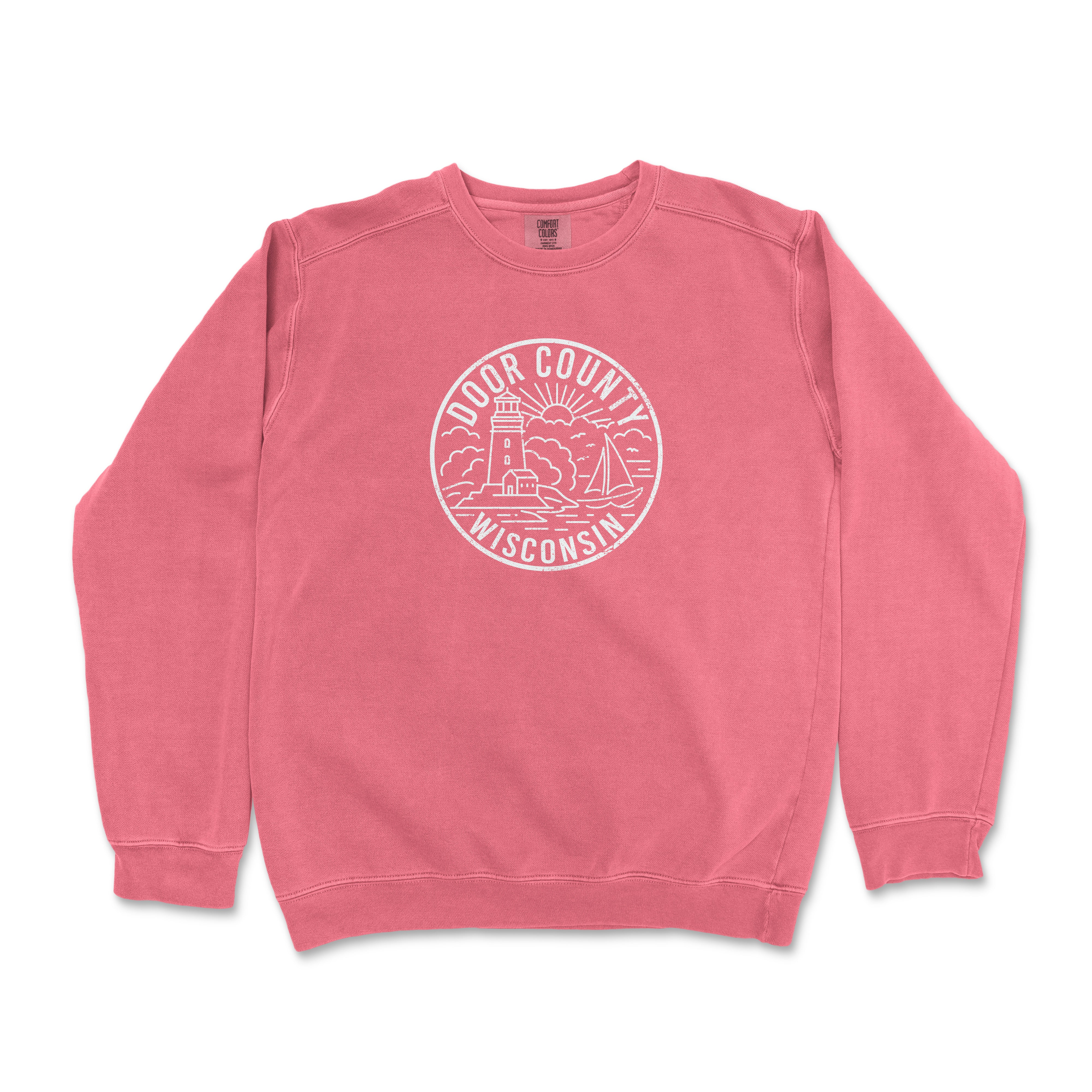 Door County Wisconsin Comfort Colors Crewneck Sweatshirt - 0