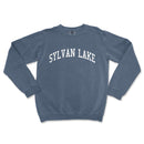 a blue sweatshirt with the word syvan lake on it