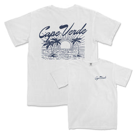 a white t - shirt with the words cape verde on it