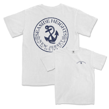 a white t - shirt with an anchor on the front
