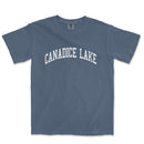 a t - shirt with the word, canadiice lake on it