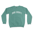 a green sweatshirt with the words door county on it