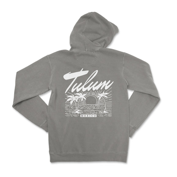 a gray hoodie with the words tulami on it