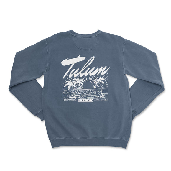 a blue sweatshirt with the words tullan on it