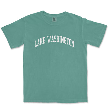 a green lake washington t - shirt with the words lake washington on it