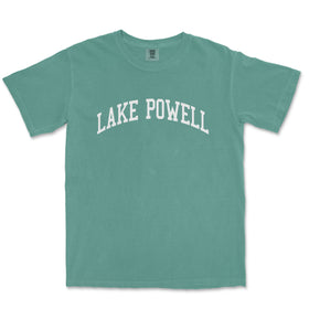 a green lake powell t - shirt with the word lake powell on it