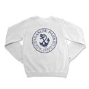 a white sweatshirt with the seaside park logo on it
