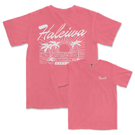 a pink t - shirt with the words hawaiian on it