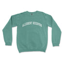 a green sweatshirt with the word, allegheny reservoir on it