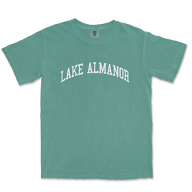 a green t - shirt with the words lake alam on it