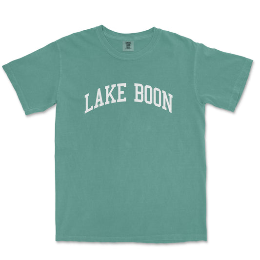 a green lake boon t - shirt with the word lake boon on it