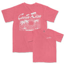 a pink t - shirt with the words costa rica on it