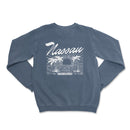 a blue sweatshirt with the words narsaan on it
