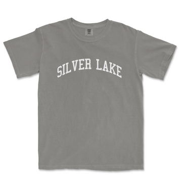a gray t - shirt with the word silver lake on it