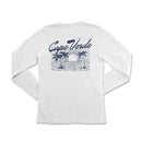 a white long sleeve shirt with the words cape verde on it