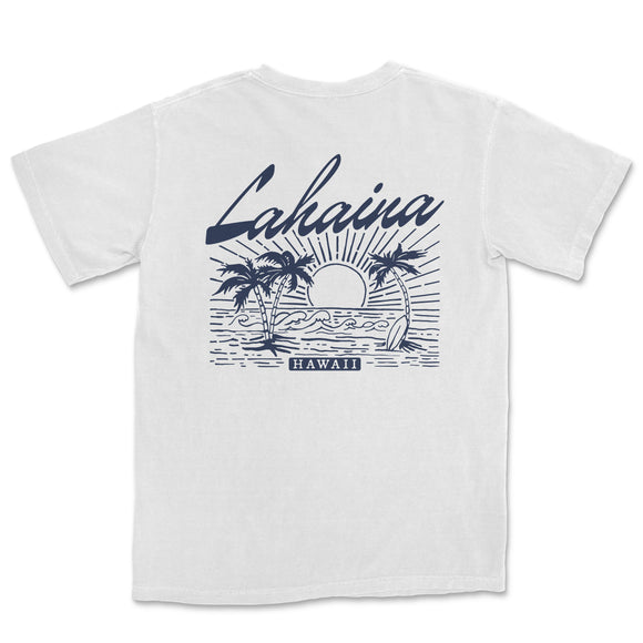 a white t - shirt with the words, hawaiian on it