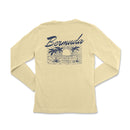 a women's long - sleeved shirt with the words bennuda on