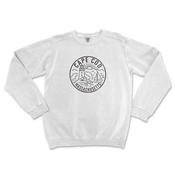Cape Cod Massachusetts Comfort Colors Crewneck Sweatshirt - 0