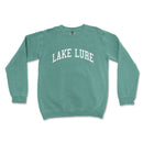 a green sweatshirt with the words lake lube on it