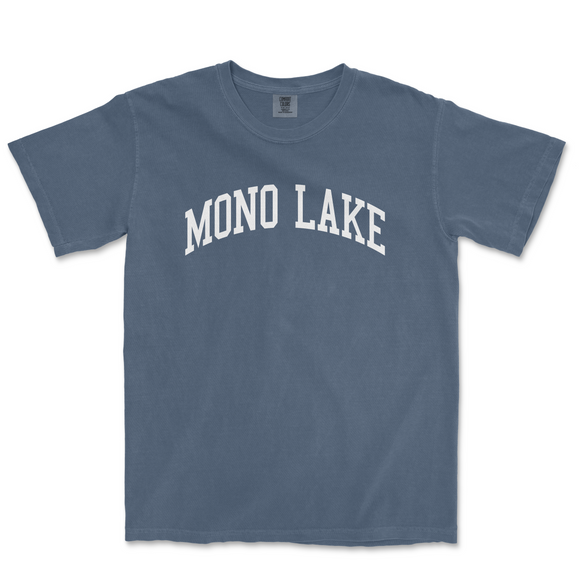 a blue t - shirt with the word mono lake on it
