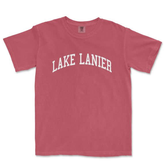 a red t - shirt with the words lake laner on it