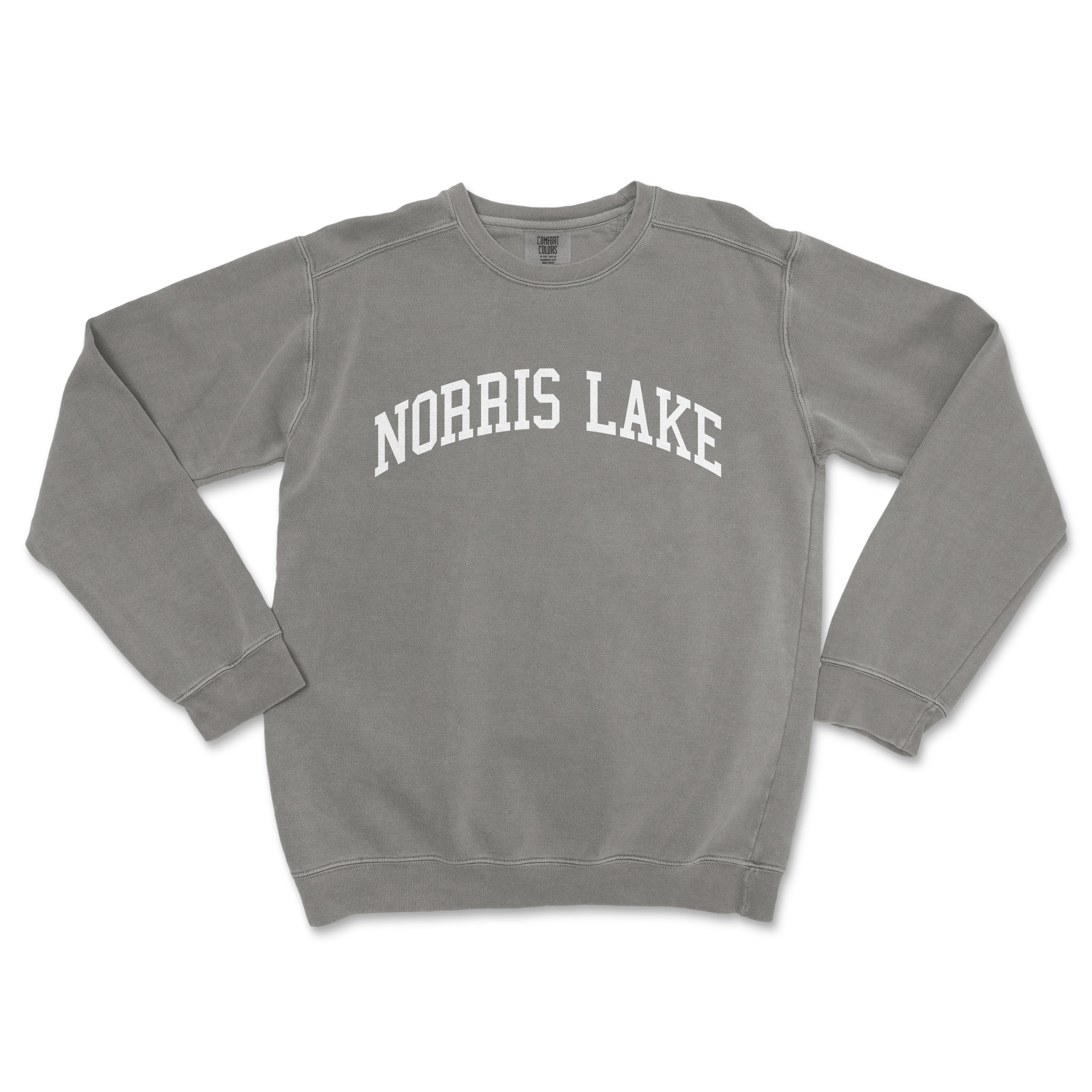 a gray sweatshirt with the words north lake on it