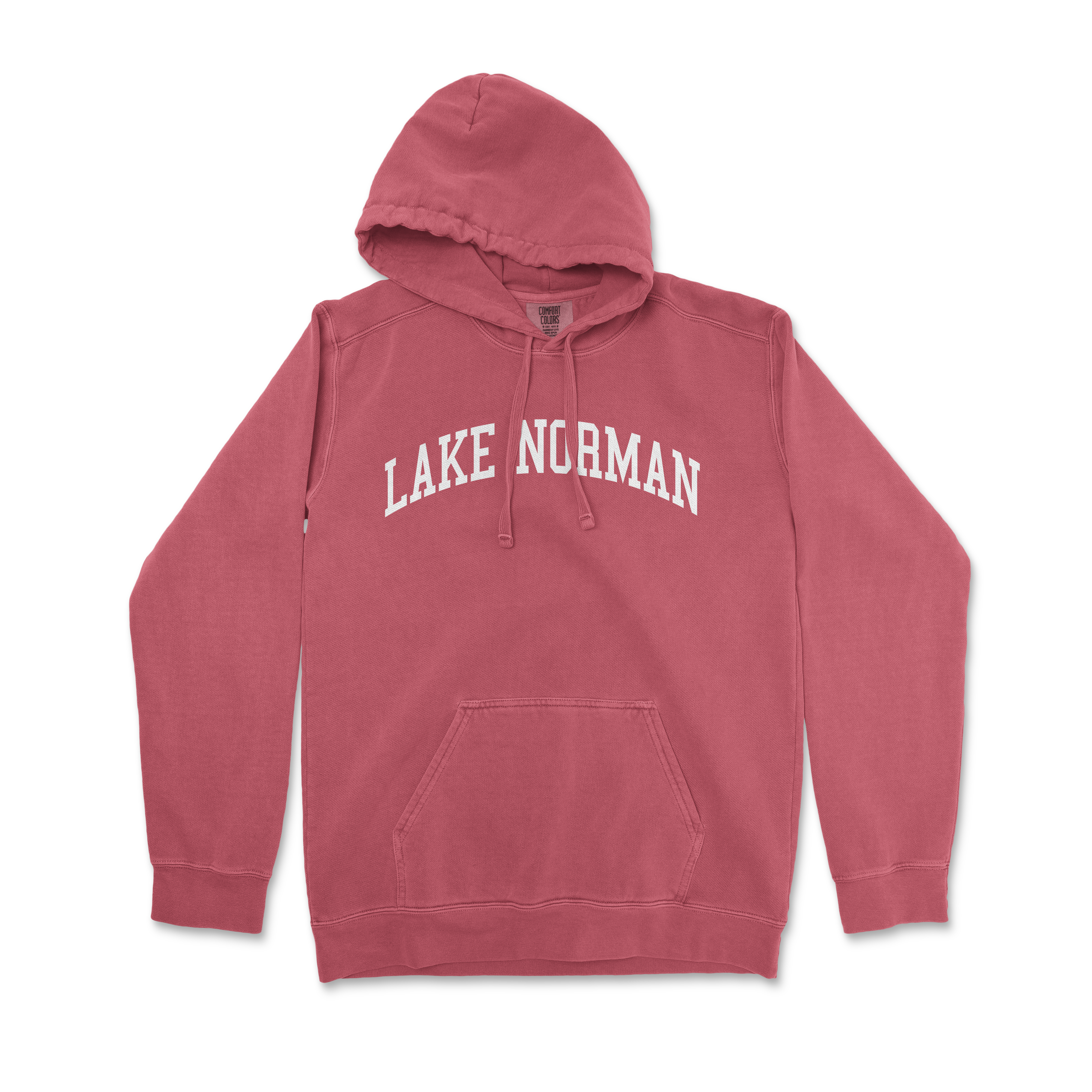 a red sweatshirt with the words lake norman on it
