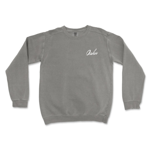 a grey sweatshirt with the word dad written on it