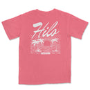 a pink shirt with the words hilo on it