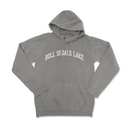 a gray sweatshirt with the words bull squad lake on it