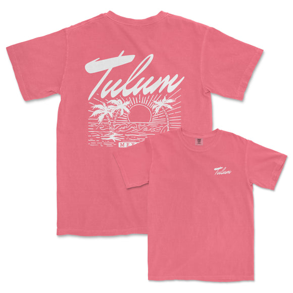 a pink t - shirt with the words tulun on it