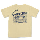 a yellow t - shirt with the words, cancun on it