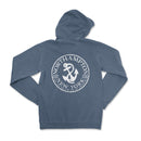 a blue sweatshirt with an anchor and the words new york on it