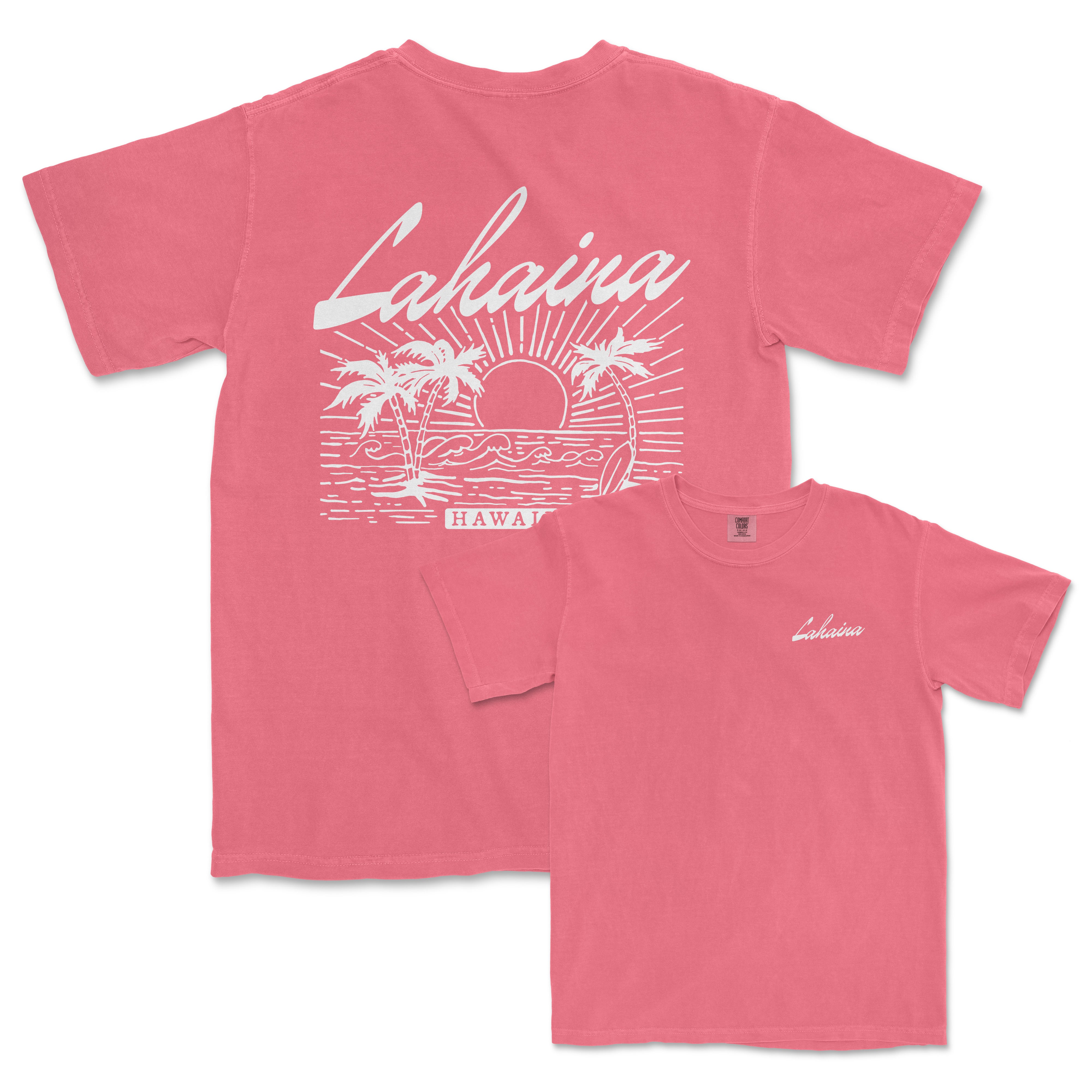 a pink t - shirt with the words lahaia on it
