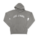 a gray sweatshirt with the words lake manor on it