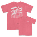 a pink t - shirt with the words tahiti on it