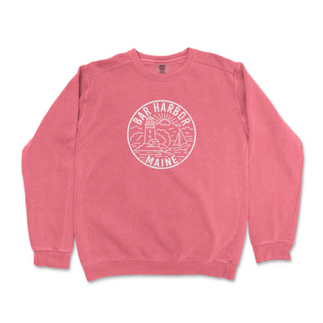 Bar Harbor Maine Comfort Colors Crewneck Sweatshirt - 0