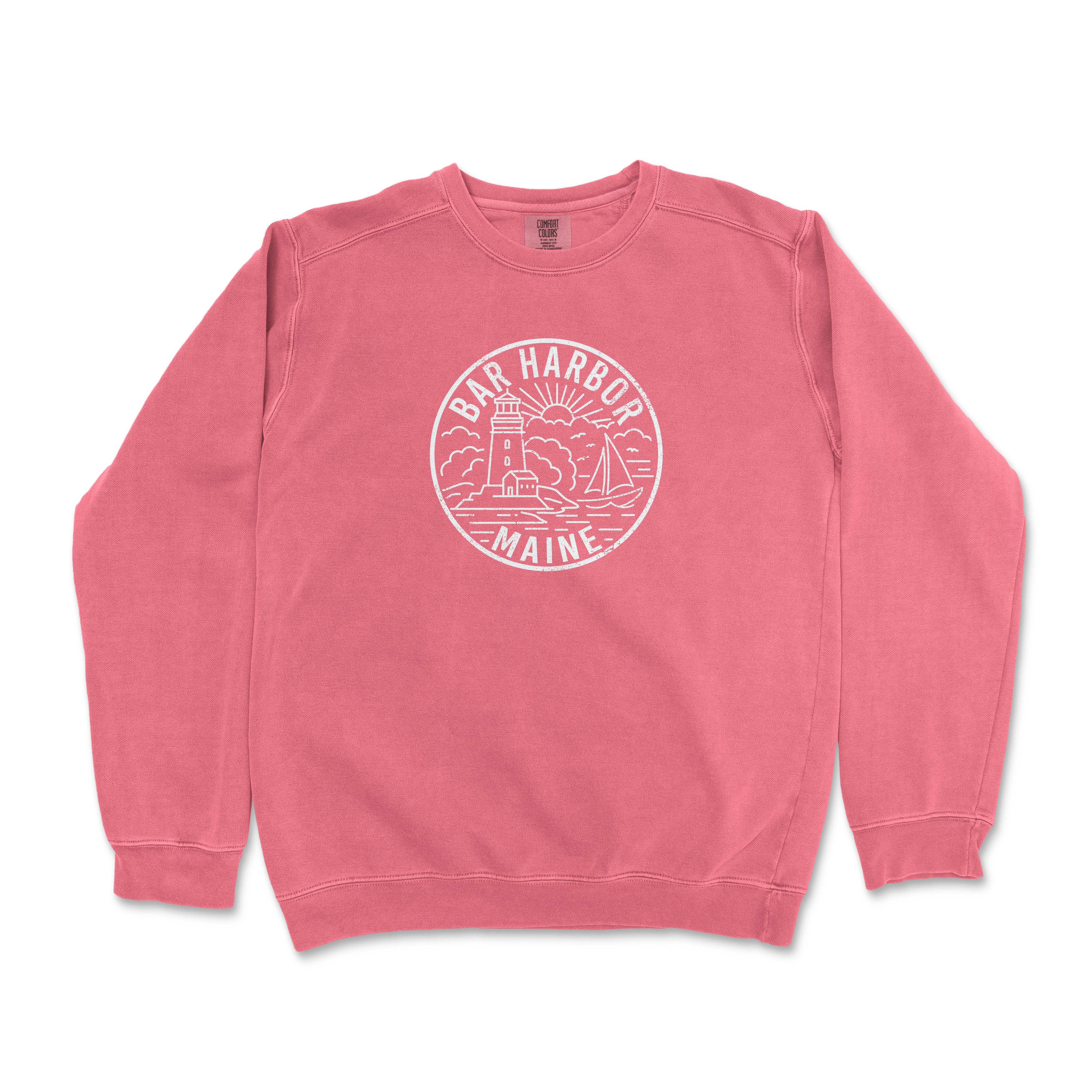 Bar Harbor Maine Comfort Colors Crewneck Sweatshirt - 0