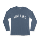 a blue shirt with the word mono lake on it